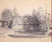 Premazzi Luigi Dilapidated Shed in a Garden. Sketch - Hermitage